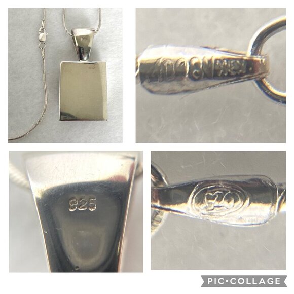 Solid Sterling Silver 925 Sim Red Jasper Pendant Necklace 19.5" Snake Chain - Picture 8 of 16